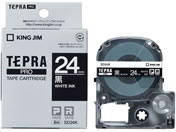 G)キングジム/PRO用テープ ビビット 24mm 黒/白文字/SD24K
