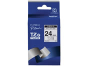 ブラザー/ラベルプリンター用ラミネートテープ24mm 白/黒文字/TZe-251