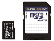 SUPERTALENT/ϋvmicroSDXC[J[h UHS-I 64GB