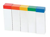 ビュートン 貼ってはがせるノリ付メモ 色帯5色×100枚 MM-200