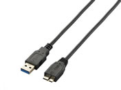エレコム/USB3.0ケーブル A-microBタイプ スリム 1m ブラック