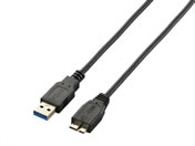 エレコム/USB3.0ケーブル A-microBタイプ スリム 1.5m ブラック