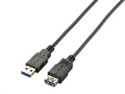 エレコム/USB3.0延長ケーブル(A-A)スリム 1m ブラック/USB3-EX10BK