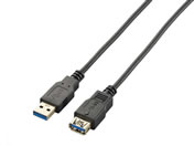 エレコム/USB3.0延長ケーブル(A-A)スリム 2m ブラック/USB3-EX20BK