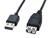 サンワサプライ USB延長ケーブル A-Aメス 0.5m ブラック KU-REN05