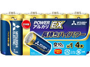 三菱電機 アルカリ乾電池単1形 4本 LR20EXD 4S