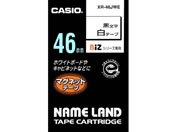 カシオ/ネームランド用テープ マグネット 46mm 白/黒文字/XR-46JWE