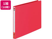G)コクヨ/レターファイル(色厚板紙) A4ヨコ とじ厚12mm 赤 10冊