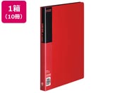 G)コクヨ/クリヤーブック〈ベーシック〉固定式 A4 40ポケット 赤 10冊