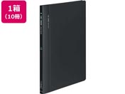 コクヨ/クリヤーブック 固定式サイドスローA4 40ポケット ダークグレー 10冊