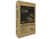 Forestway/ゴミ袋(ティッシュBOXタイプ)黒 70L 100枚