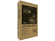 Forestway/ゴミ袋(ティッシュBOXタイプ)黒 90L 100枚