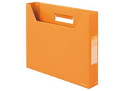 プラス デジャヴカラーズ ボックスファイル スリム A4ヨコ ネーブルオレンジ