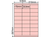 G)NANA/マルチタイプラベル A4 24面 レッド 500シート/CL-48R