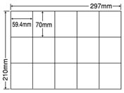G)NANA/ラベルシールナナコピーA4 15面 再剥離 500シート/C15MF