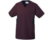 ミズノ/スクラブ(男女兼用)診察衣 25-2518-0307 4L MZ-0181-C29(ワイン)