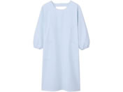 モンブラン/予防衣(男女兼用・長袖)エプロン 24-8145-0204 LL 74-405(サックス)