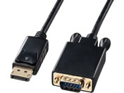 �T�����T�v���C/DisplayPort-VGA�ϊ��P�[�u�� �u���b�N 3m/KC-DPVA30