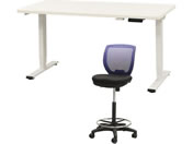 Netforce/���~�f�X�N1��+�n�C�`�F�A1�r �Z�b�g ��1400mm �L���X�^�[�r �f�X�N�`�F�A WH�~WH �`�F�A NV/AJE1470CRH1WWNV