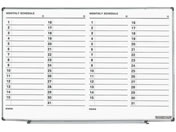 G)コクヨ/ホワイトボード 軽量タイプ 月行事 横書き 有効W870×H570mm 2.7kg/FB-SL23MW