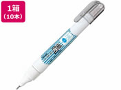 ペンテル ペン修正液極細 油性水性インキ両用10本 XEZL61-W
