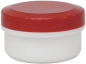 金鵄製作所/アルファ軟膏容器 軟膏壺 25-2275-0202 キャップ:赤(002)kinshi A0050R(60ML)80コイリ