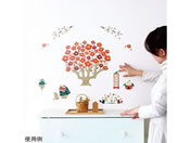 �T���R�[�}�[�N�H��/�G�߂̃E�H�[���X�e�b�J�[ �傫�Ȕ~����/8-346-01