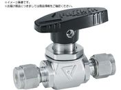 Fujikin/SUS製4.90MPaパネルマウント式ボール弁 PUBV956V PUBV-95-6-V