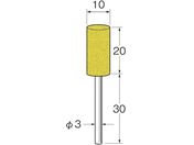 リューター/軸付セラミックゴム砥石 金属研磨用 外径 mm :10粒度 # :180 R2143