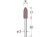 リューター/軸付ラビン砥石 一般用 R4411粒度 # :80 R4411