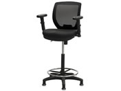 Netforce/ハイチェア CORE 固定脚 上下昇降肘付き ブラック/CRH-1MAFL-FW-BK