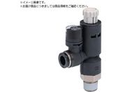PISCO/レギュレータ プッシュロックタイプ 圧力ゲージ付エルボ φ8用 接続口径R1/8 RVCMP8-01