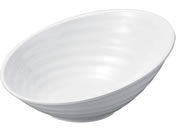若泉漆器/ニューホワイト ロクロ目ハス切盛鉢 35cm/0261190