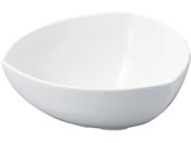 若泉漆器/ニューホワイト 三角胴張深鉢 28cm/0261310