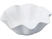 若泉漆器/ニューホワイト ウェーブ丸盛鉢 23cm/0261420