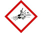 緑十字/GHSステッカー標識 爆弾の爆発 0×150mm 5枚組 PET