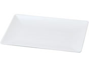 若泉漆器/ニューホワイト 長角筋入盛皿 40cm/0261580