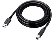 エレコム/USB3.0ケーブル 3m A-B ブラック/USB3-AB30BK/ID