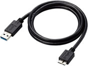 エレコム/USB3.0ケーブル 1m A-miniB クロ/USB3-AMB10BK/ID