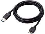 エレコム/USB3.0ケーブル 2m A-miniB クロ/USB3-AMB20BK/ID