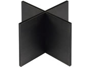 EBM/木製 組立十字スタンド 黒 200×200×150mm