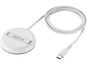 エレコム/ワイヤレス充電器 Qi2 2Way ケーブル一体 1m シロ/W-MA06WH