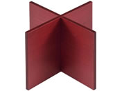 EBM/木製 組立十字スタンド 赤 200×200×150mm