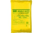 TRUSCO/業務用ポリ袋 厚み0.05×90L 黄 10枚入/A-0090Y