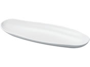 若泉漆器/ニューホワイト 小判長手盛鉢 40cm/0262060