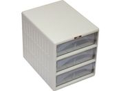 TRUSCO/レターケース 引き出しA4深型3個/TOA4-W3