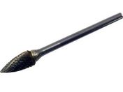 スーパー/スーパー超硬バー ロー付タイプ ポイント型(ダブルカット)刃径:6.3mm 刃長:12.7mm 軸径:3.0mm/SB4B07