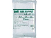 TRUSCO 小型ポリ袋 縦400×横300×t0.05 透明 200枚入
