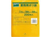 TRUSCO 小型ポリ袋 縦400×横300×t0.05 黄 200枚入