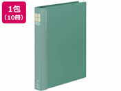 G)コクヨ/ロック式リングファイル シングルレバー A4 背幅36mm4穴緑10冊